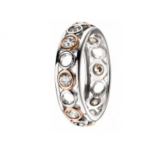 ROSE GOLD CIRCLE RING IN STERLING SILVER